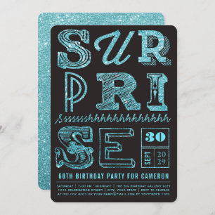 Parties scintillant Art déco Surprise Invitation d