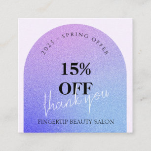 Parties scintillant Beauté Nail Salon Promo Carte 