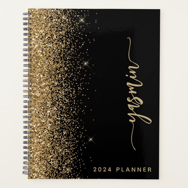 parties scintillant Black Gold personnalisée 2024 (Devant)