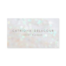 Parties scintillant blanche subtile Carte de visit