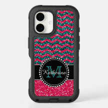 Parties scintillant bleue et rose Chevron Défenseu