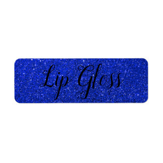 Parties scintillant bleue étiquette Lipgloss