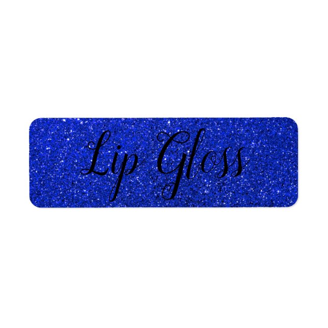 Parties scintillant bleue étiquette Lipgloss (Devant)