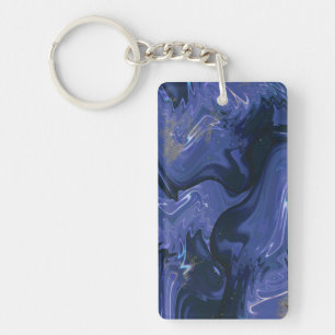 Parties scintillant bleue Galaxy Swirl Abstrait Mo
