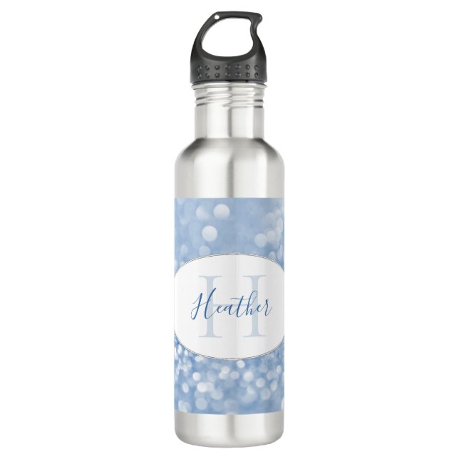 Parties scintillant Bleue Personnaliser Bouteille  (Devant)