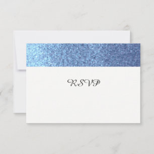 Parties scintillant Blue Faux RSVP