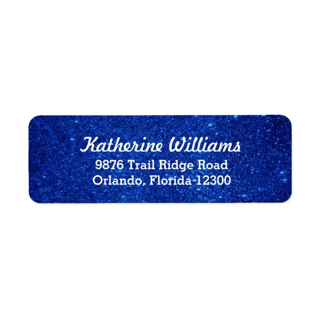 Parties scintillant Blue Glam Faux (Devant)