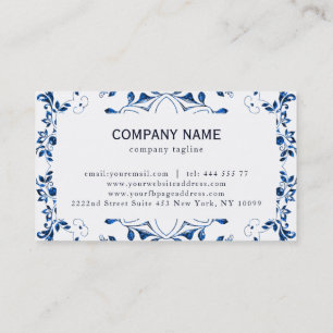 Parties scintillant Blue Mandala Carte de visite