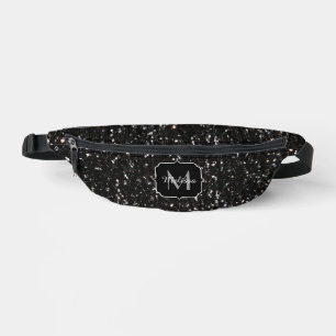 Parties scintillant brillante noire et blanche Mon