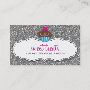 parties scintillant carte de visite en argent rose