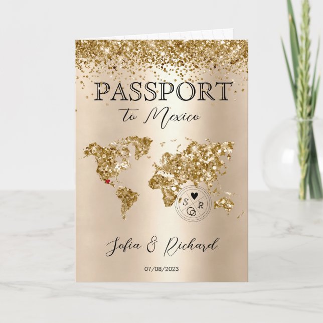 Parties scintillant Carte du monde de passeport de (Devant)