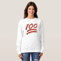 parties scintillant cent émoji femmes sweatshirt