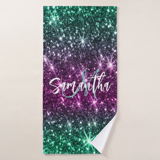 Parties scintillant colorée (Serviette de bain)