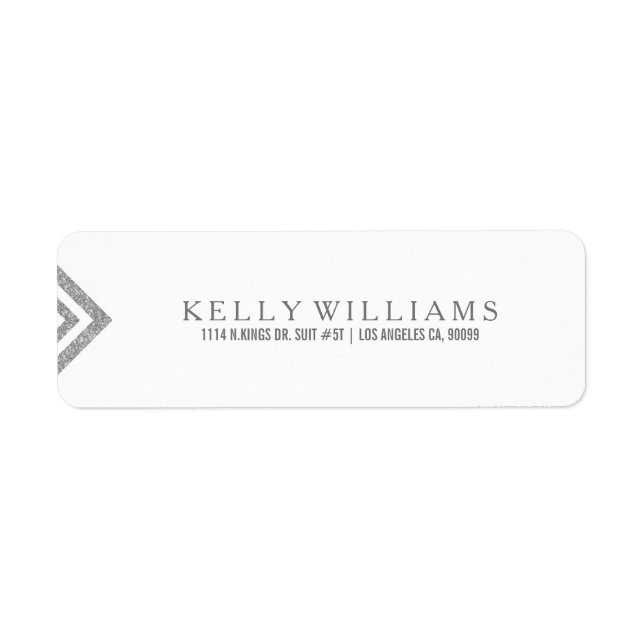 Parties scintillant d'argent conception géométriqu (Devant)