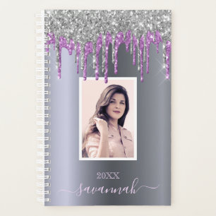 Parties scintillant d'argent scintillant violet ph