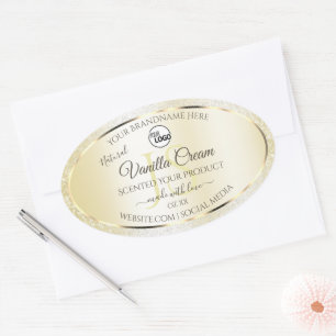 Parties scintillant de crème or Étiquettes produit