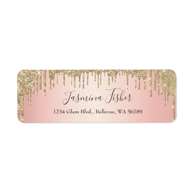 Parties scintillant de fille tendance Rose Gold Ad (Devant)