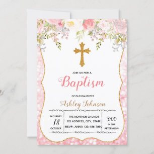 parties scintillant de fleurs blanches invitation 