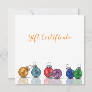 Parties scintillant de Noël colorée Ornament carte