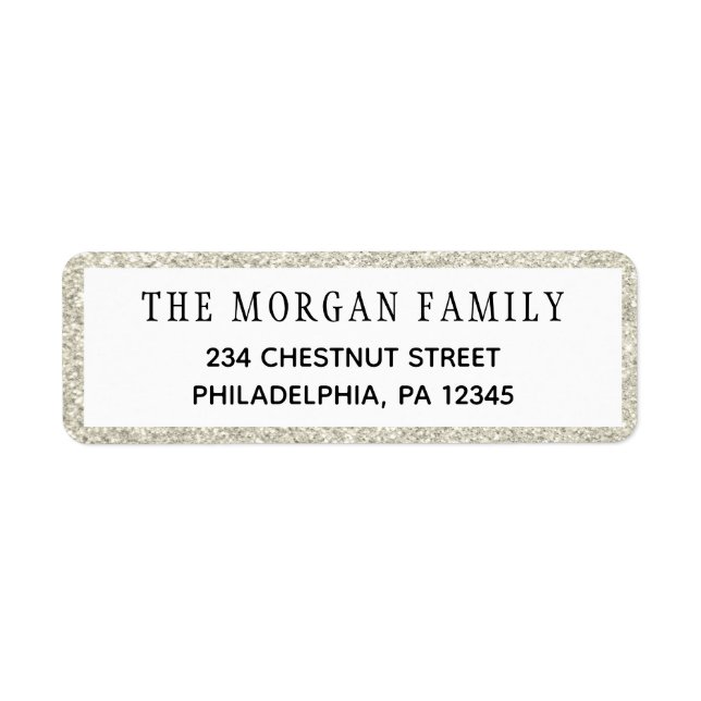 Parties scintillant de Noël Retourner l'adresse Ét (Devant)