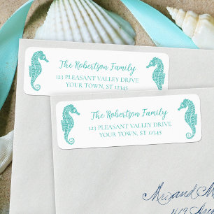 Parties scintillant de Noël Seahorses Aqua Adresse