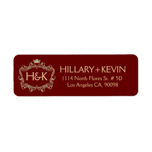 Parties scintillant de tons or Couronne & Floral F (Devant)