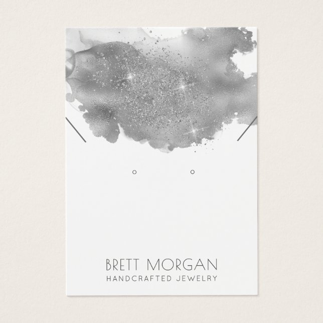 Parties scintillant D'Encre Gris Argent, Boucles D (Devant)