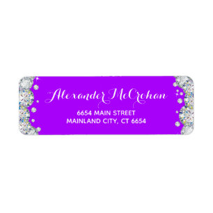Parties scintillant Diamant violet et argenté Adre