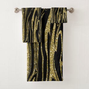 Parties scintillant d'or Black Zebra Stripes Glam