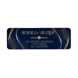 Parties scintillant d'or bleu chic frais Retourner