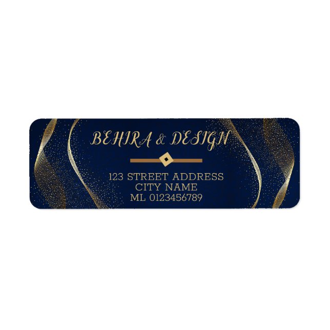 Parties scintillant d'or bleu chic frais Retourner (Devant)