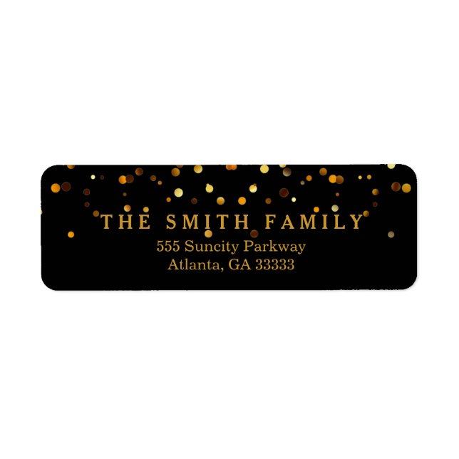 Parties scintillant d'or classique Points Noir Mod (Devant)