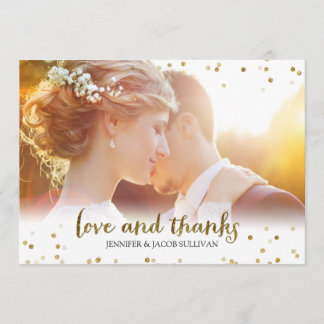 Parties scintillant d'or Confetti Amour et Merci C