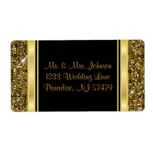 Parties scintillant d'or Confetti et Black Eleganc