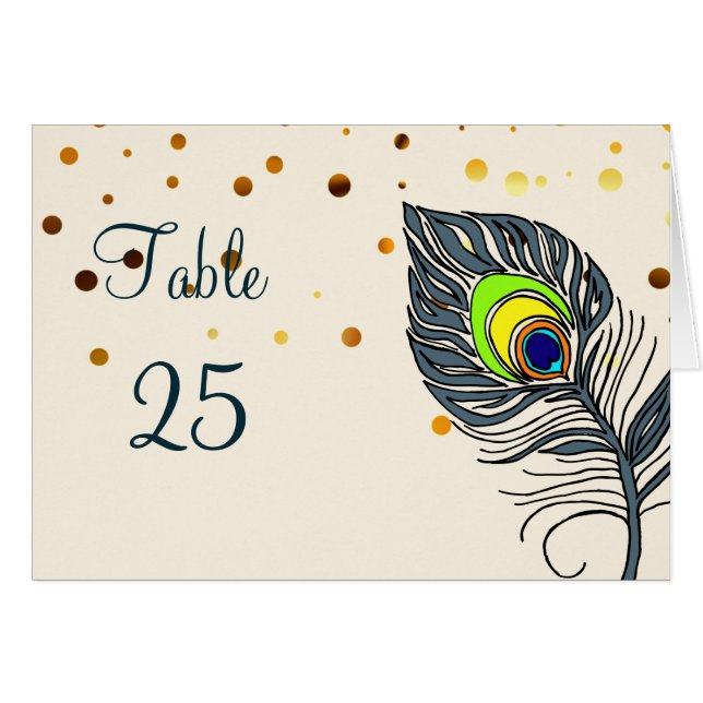 Parties scintillant d'or Confetti Peacock Feathes  (Devant horizontal)