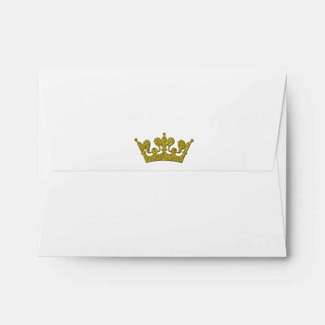 Parties scintillant d'or Enveloppe d'invitation du (Dos (Haut rabat))