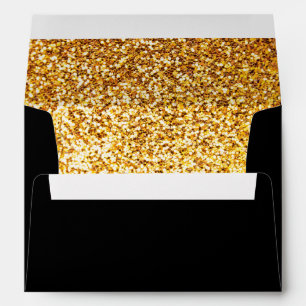 Parties scintillant d'or (faux) avec enveloppes d'