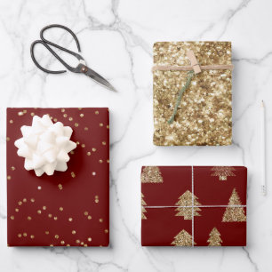 Parties scintillant d'or Feuilles de papier envelo