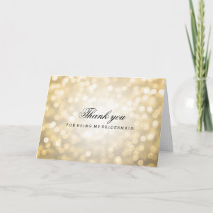 Parties scintillant d'or feux Merci Bridesmaid