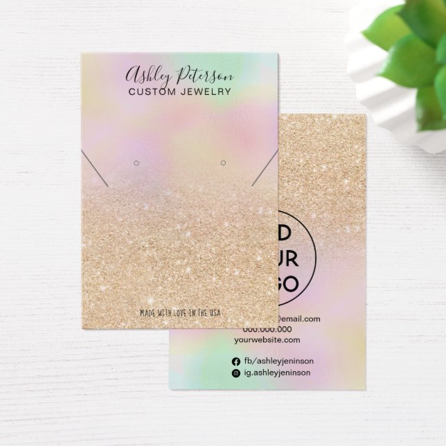 Parties scintillant d'or holographique oreille col (Bureau)