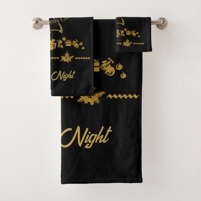 Parties scintillant d'or Joyeux Noël, Père Noël (En situation)