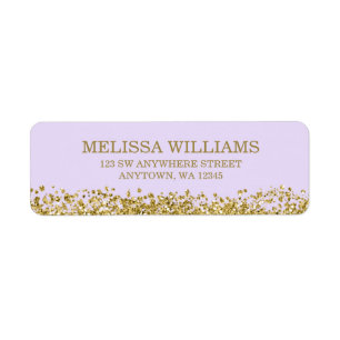 Parties scintillant d'or Lilac Purple Faux