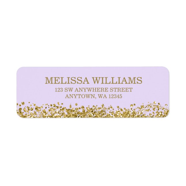 Parties scintillant d'or Lilac Purple Faux (Devant)