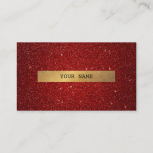 Parties scintillant d'or minimaliste Carte de visi