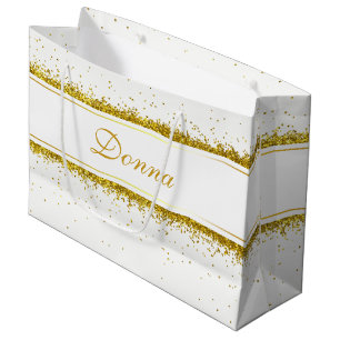 Parties scintillant d'or Nom Confetti - Grand sac