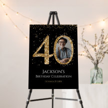 Parties scintillant d'or photo 40e anniversaire