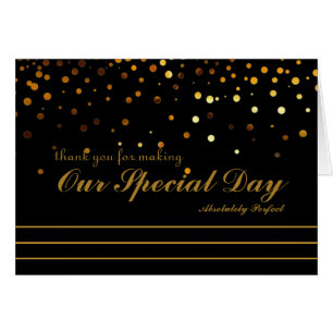 Parties scintillant d'or rayures Merci pour jour s