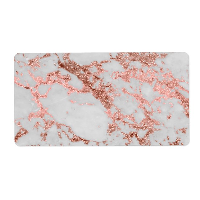 Parties scintillant d'or Rose en marbre moderne (Devant)