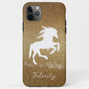 Parties scintillant d'or Unicorn Coque-Mate coque