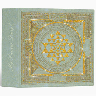 Parties scintillant dorée de Sri Yantra - Classeur